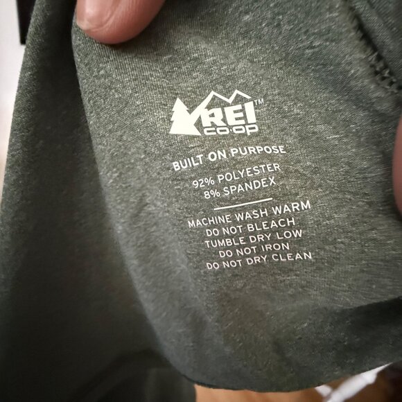 REI Co-Op Mens Gray Short Sleeve Crewneck Active T-Shirt Medium 92% Polyester 8% - Picture 5 of 5